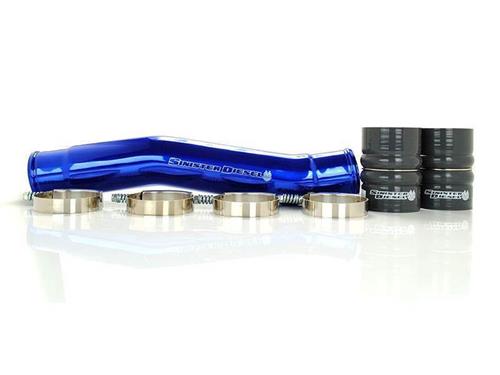 SD-INTRPIPE-6.7C-10-HOT - Sinister Diesel's hot side intercooler pipe and boot kit for 2010-2012 Dodge Cummins 6.7L diesels