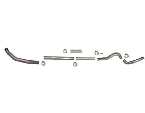 605NM - Flo-Pro 5-inch Turbo Back Exhaust - Aluminized - No Muffler - Dodge 2003-2004 EC-QC/SB-LB-Dually
