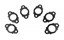 3946275-6 - Cummins OEM exhaust manifold gaskets (set of 6) for 1998-2007 Dodge Cummins 5.9L diesel trucks.