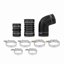 MMBK-DMAX-06BK - Mishimoto Heavy Duty Intake Hose & Clamp Kit - GM 2006-2010 LBZ LMM Duramax