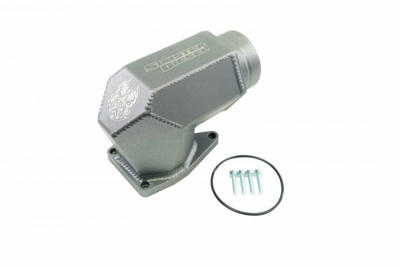 Picture of Sinister Diesel (Hexagon) Intake Elbow - Gray - Ford 6.0L Powerstroke 2003-2007